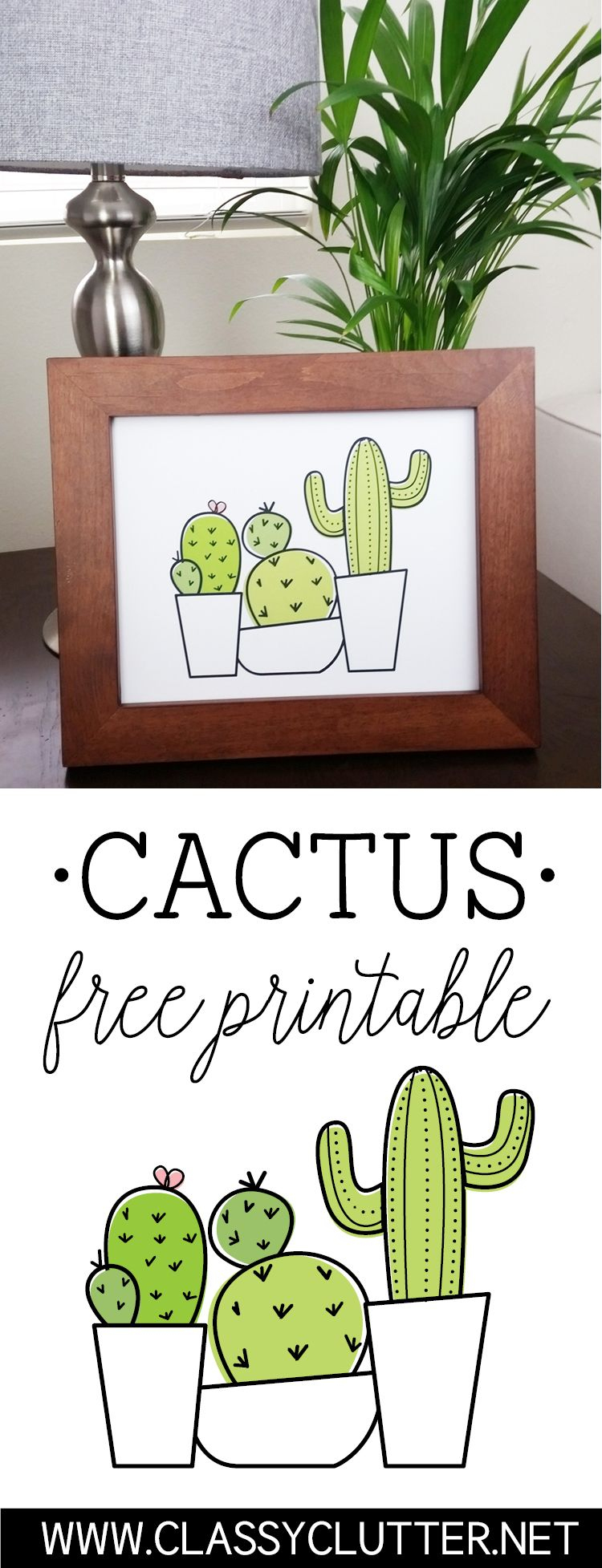 Free Cactus Printable | Classy Clutter Blog | Pinterest | Printables - Free Printable Cactus