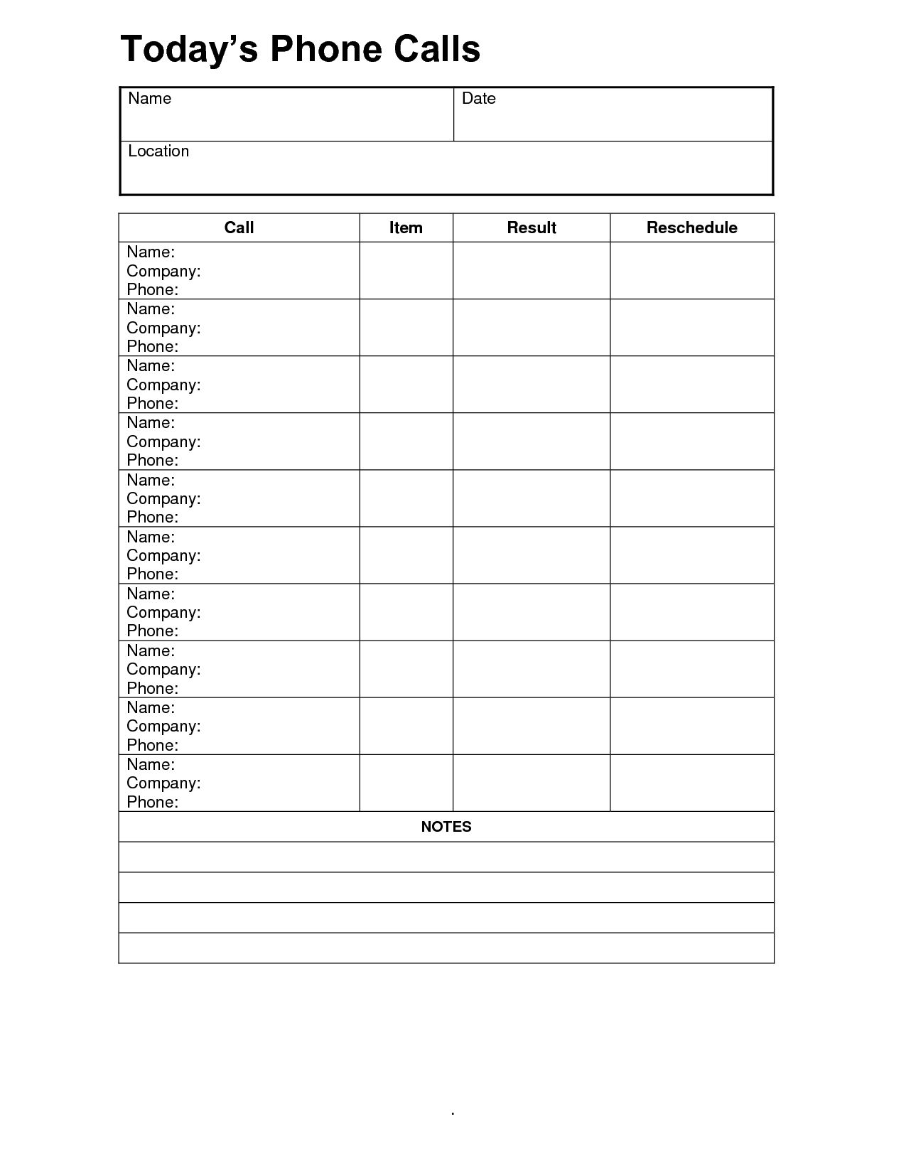 Free Call Log Template Sheet Css 2087 | Projects To Try | Pinterest - Free Printable Call Log Template