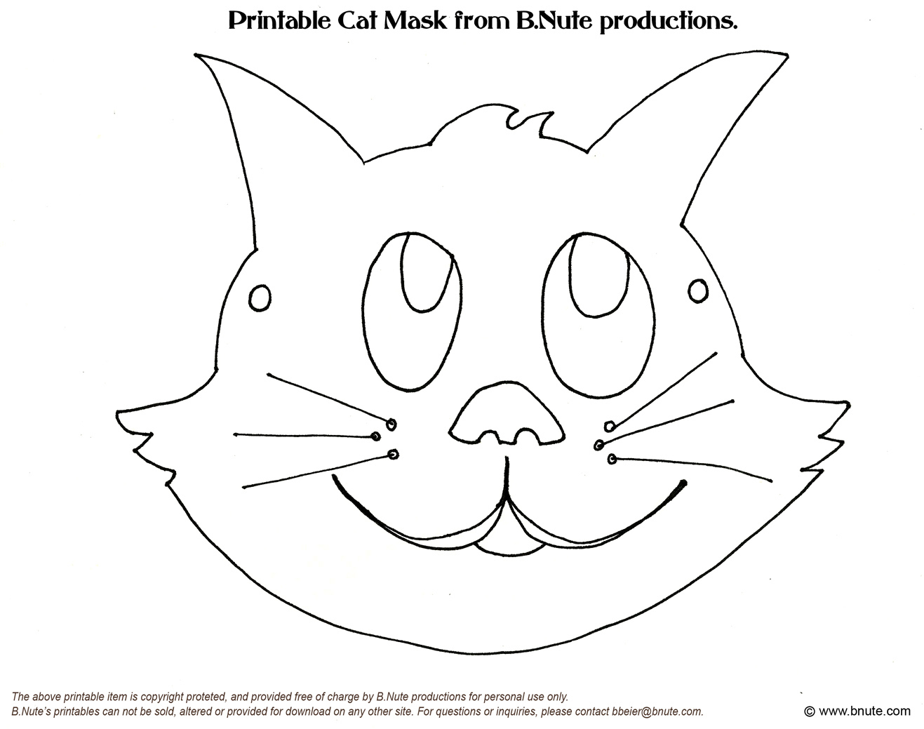 Free Cat Face Template, Download Free Clip Art, Free Clip Art On - Free Printable Pin The Tail On The Cat