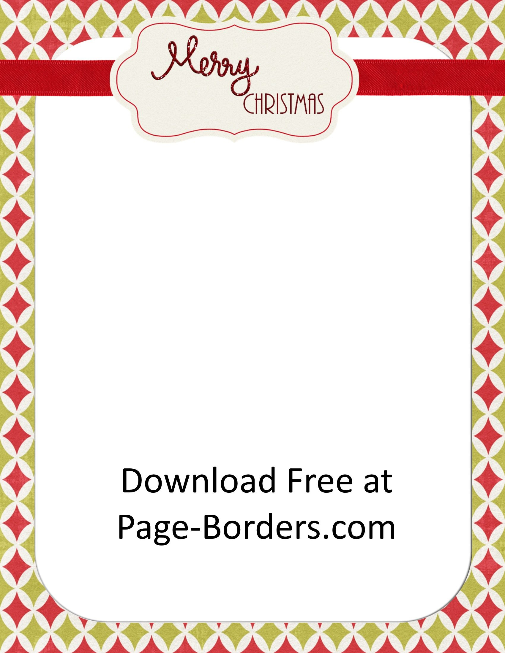 Free Christmas Border | Customize Online | Personal &amp;amp; Commercial Use - Free Printable Christmas Border Paper