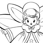 Free Christmas Coloring Pages   Retro Angels   The Graphics Fairy   Free Printable Pictures Of Angels