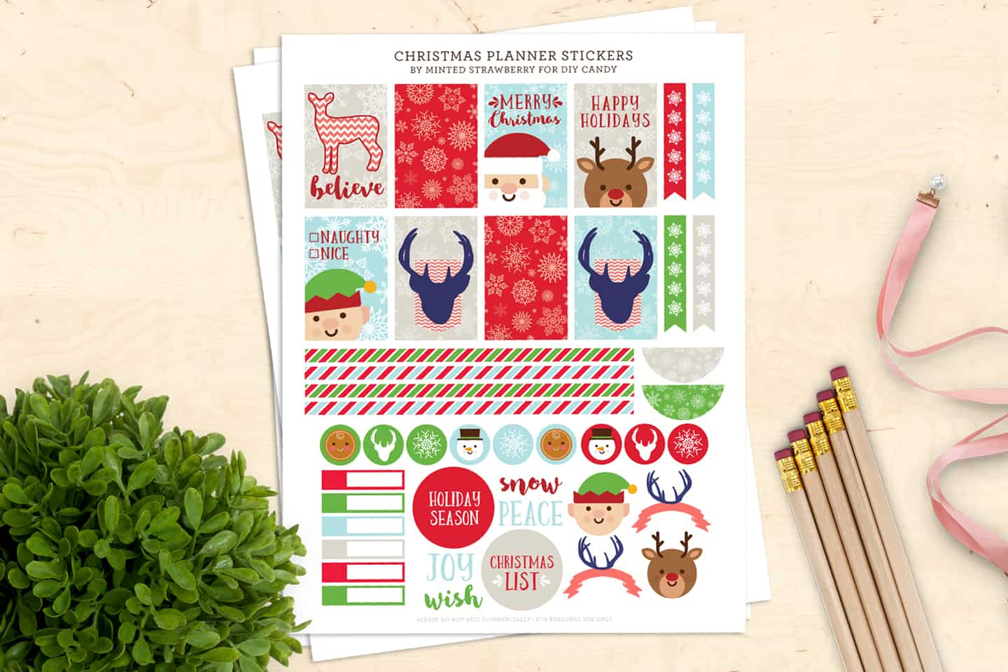 Free Christmas Stickers For Your Planner (Printable!) - Diy Candy - Free Printable Holiday Stickers