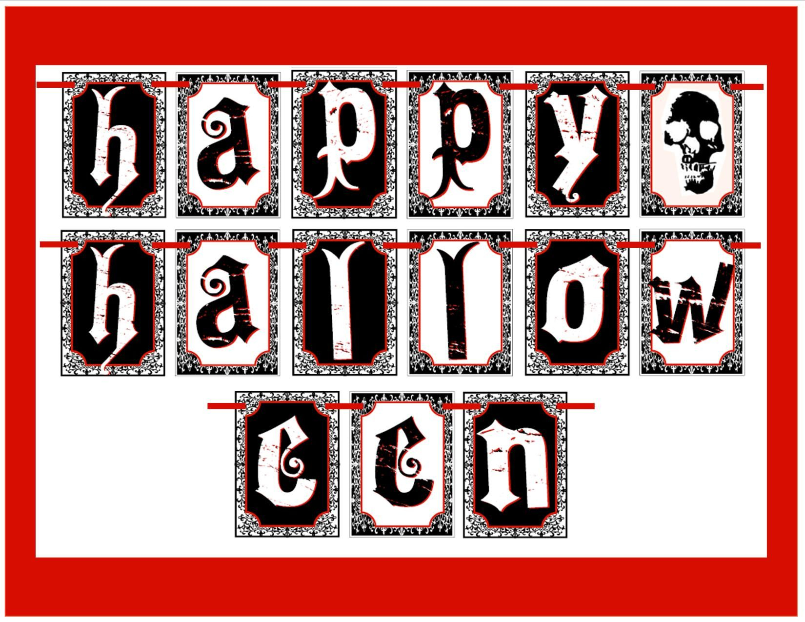Free Creepy Halloween Printables | Nightmare Before Christmas - Free Printable Halloween Banner