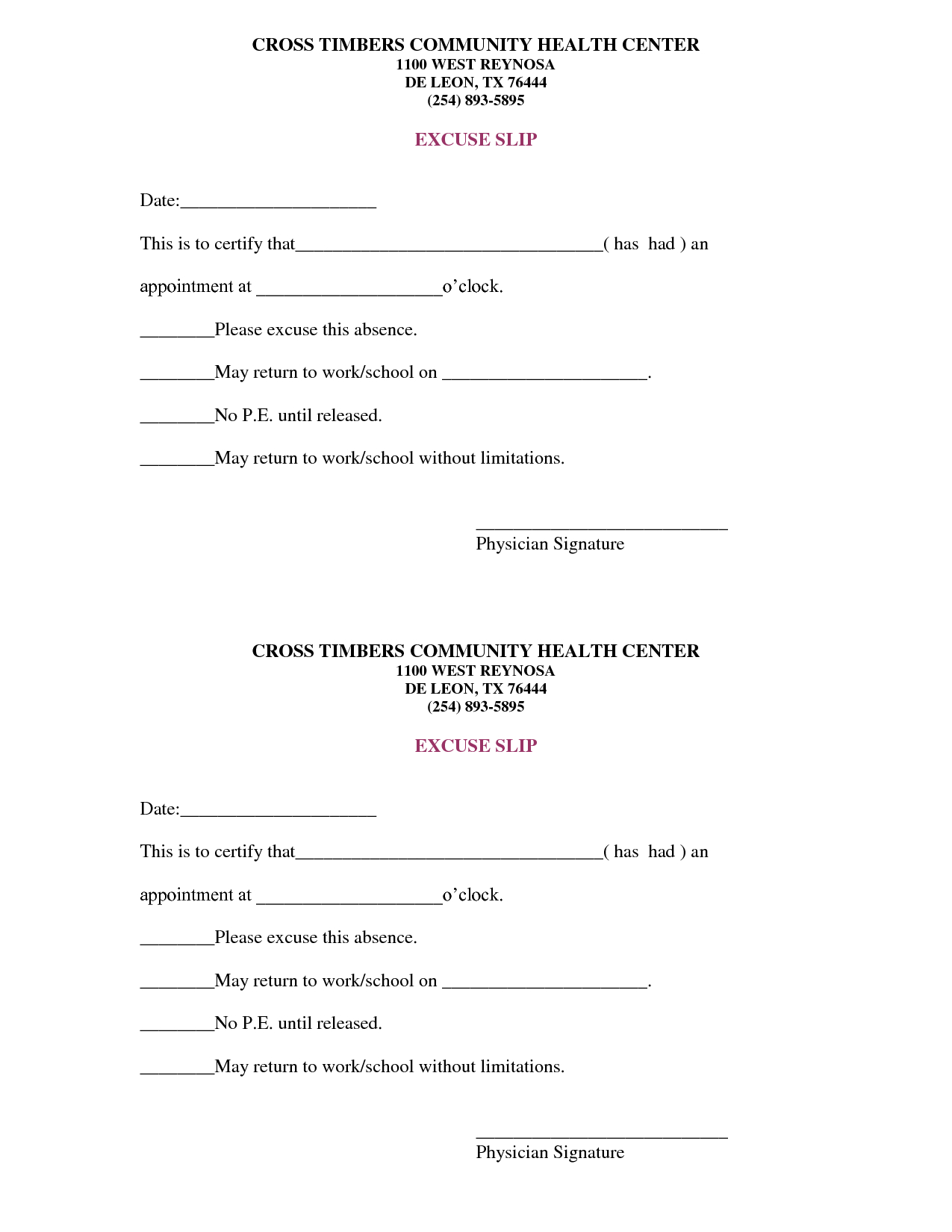 Free Doctors Note Template | Scope Of Work Template | On The Run - Free Printable Doctor Excuse Notes