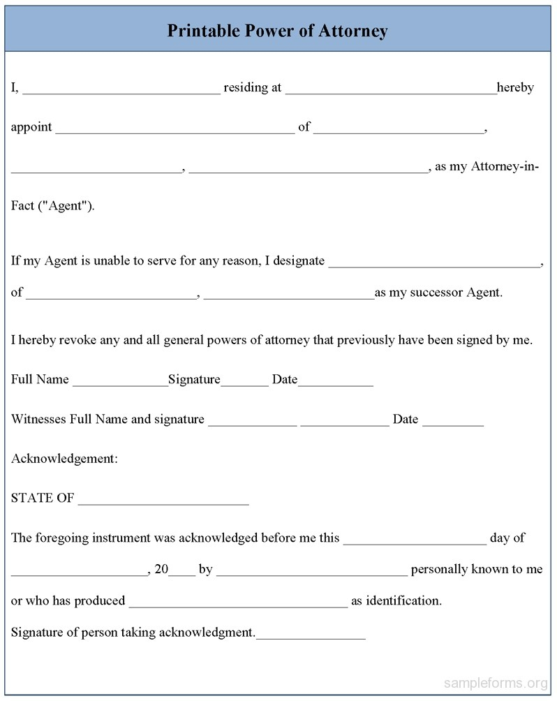 Free Durable Power Of Attorney Forms To Print – Free Printable Power - Free Printable Power Of Attorney