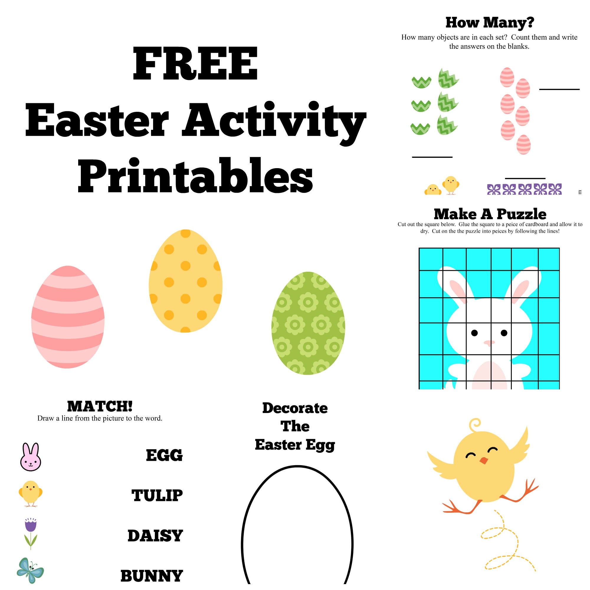 Free Easter Activity Printables {Craft &amp;amp; Learn} - - Free Printable Craft Activities