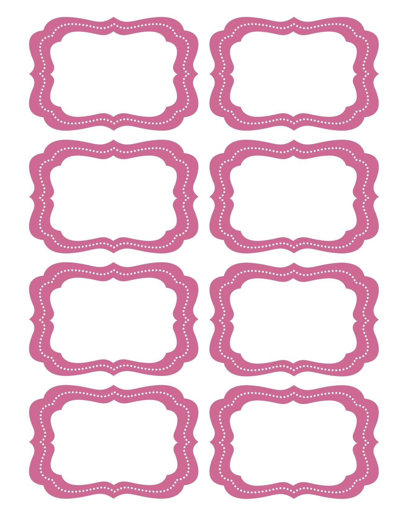 Free Editable Printable Labels Pink | Chart And Printable World - Free Editable Printable Labels