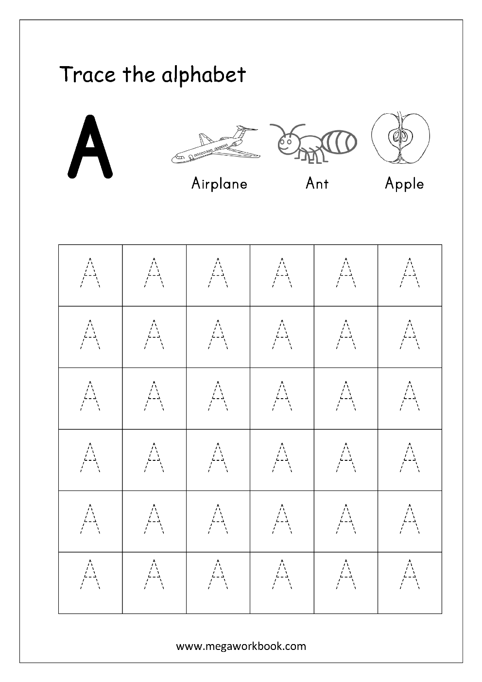 Free English Worksheets - Alphabet Tracing (Capital Letters - Free Printable Alphabet Tracing Worksheets