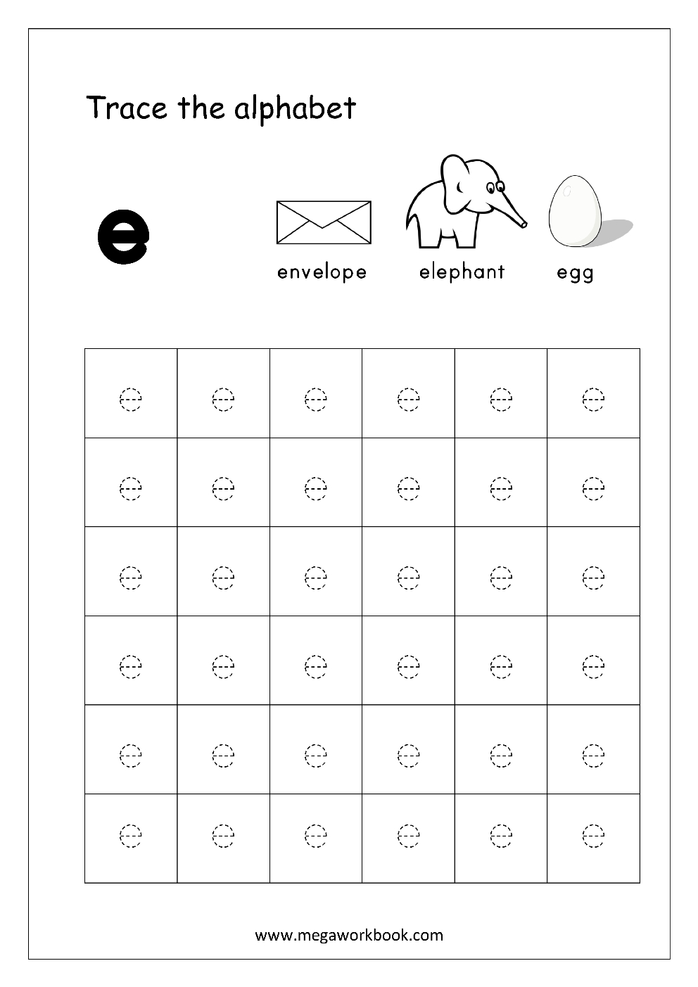 Free English Worksheets - Alphabet Tracing (Small Letters) - Letter - Free Printable Letter Tracing Sheets