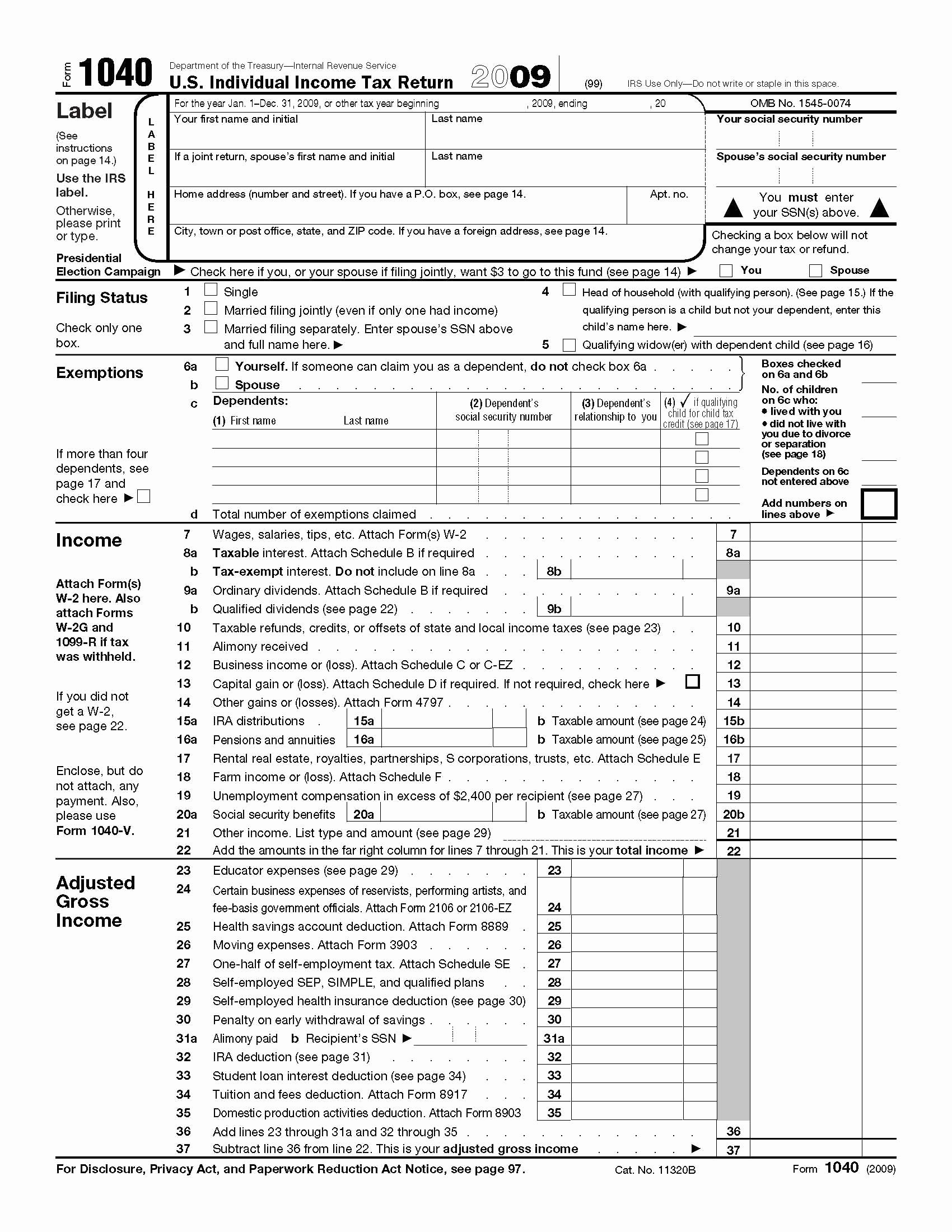 Free Fillable 1040 Tax Form – 14 Questions To Ask At (+32 More Files - Free Printable Irs 1040 Forms
