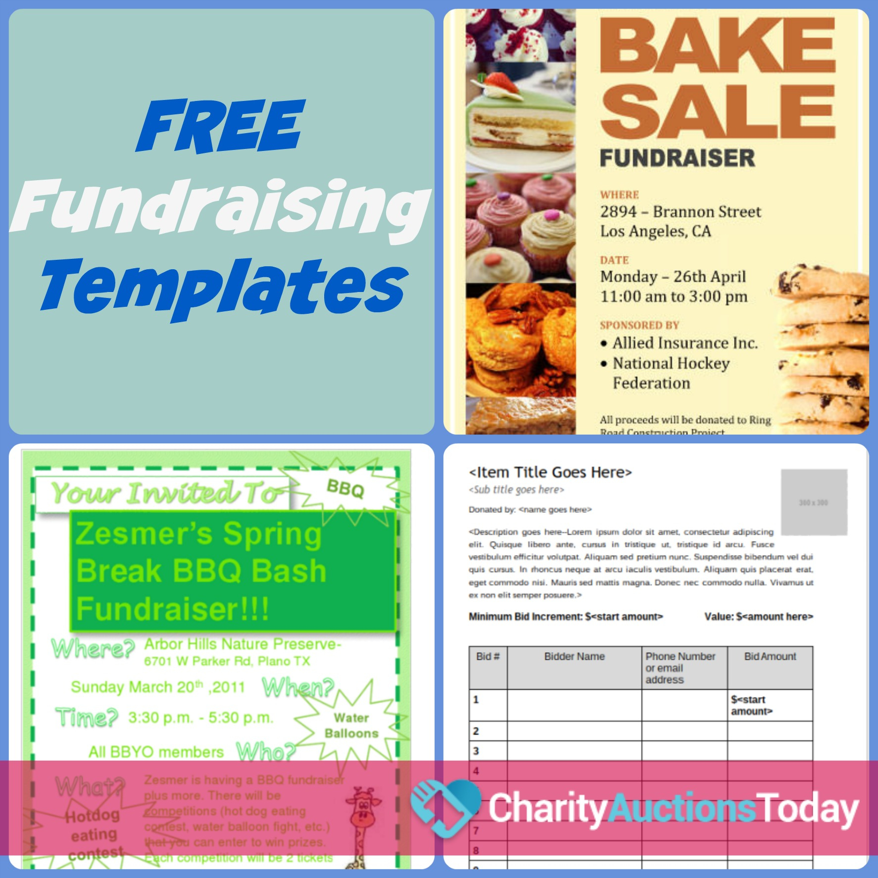 Free Fundraiser Flyer | Charity Auctions Today - Free Printable Flyers For Parties