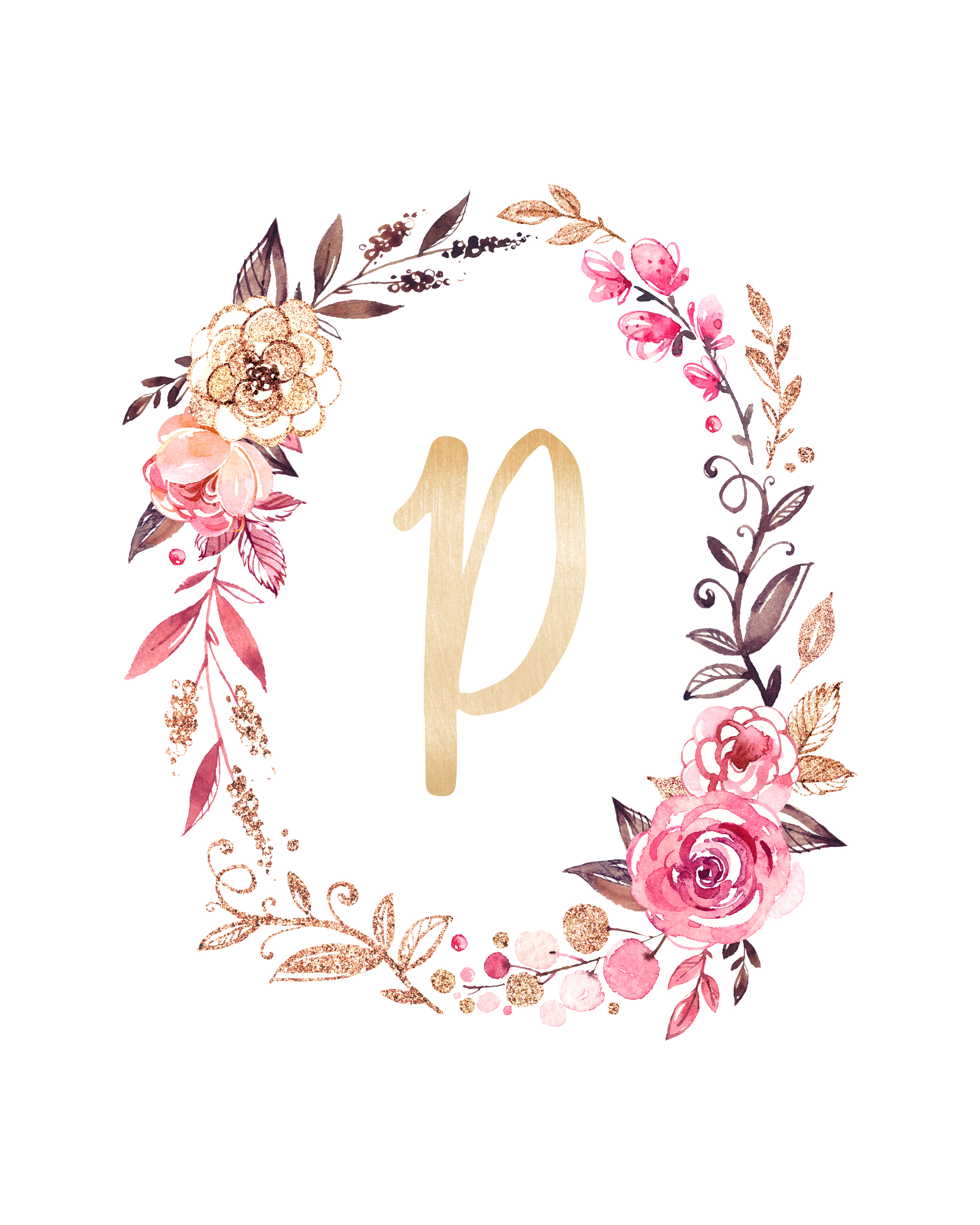 Free Glitter And Glam Monogram Printables | The Cottage Market - Free Printable Monogram Letters