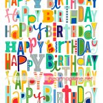 Free Happy Birthday Printable | Craft | Pinterest | Birthday, Happy   Free Printable Happy Birthday Signs