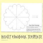 Free Heart Minibook Template | Teaching | Mini Books, Heart Shapes   Free Printable Mini Books