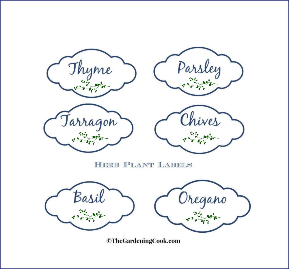 Free Herb Plant Labels For Mason Jars And Pots - The Gardening Cook - Free Printable Plant Labels