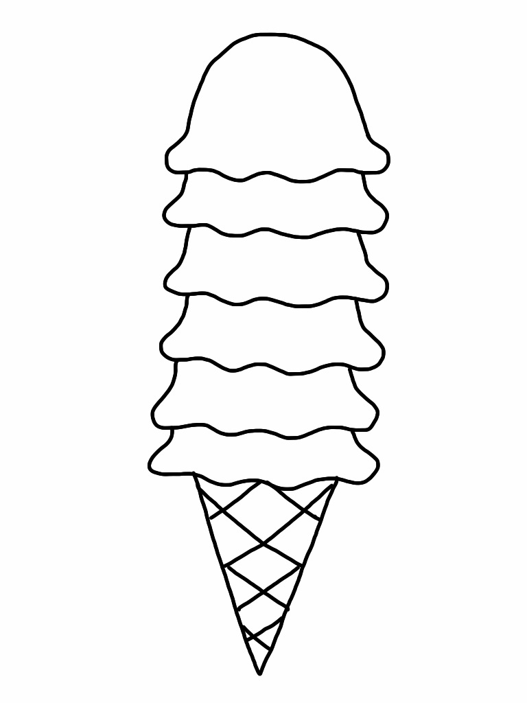 Free Ice Cream Cone Coloring Page, Download Free Clip Art, Free Clip - Ice Cream Cone Template Free Printable