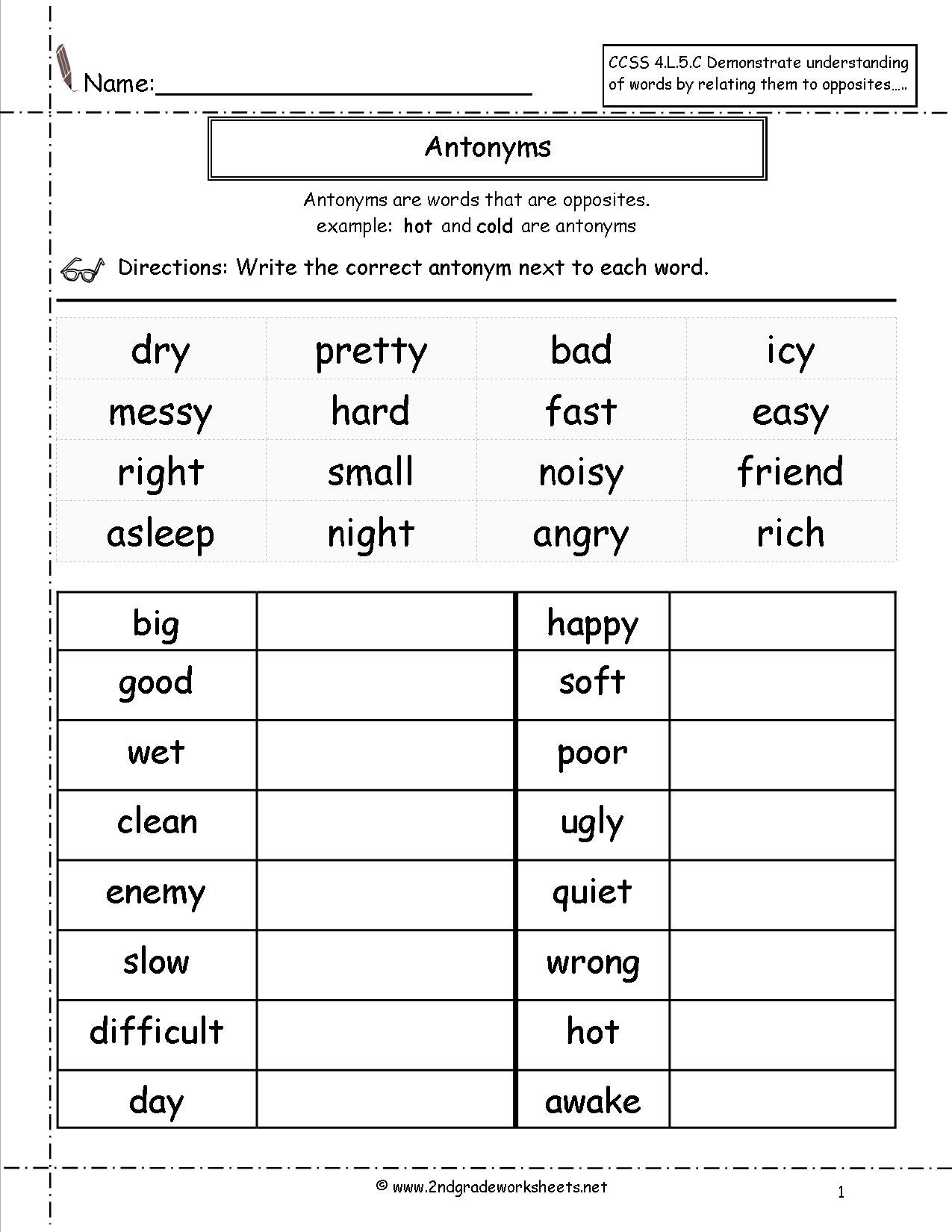 Free Language/grammar Worksheets And Printouts - Free Printable Grammar Worksheets For 2Nd Grade