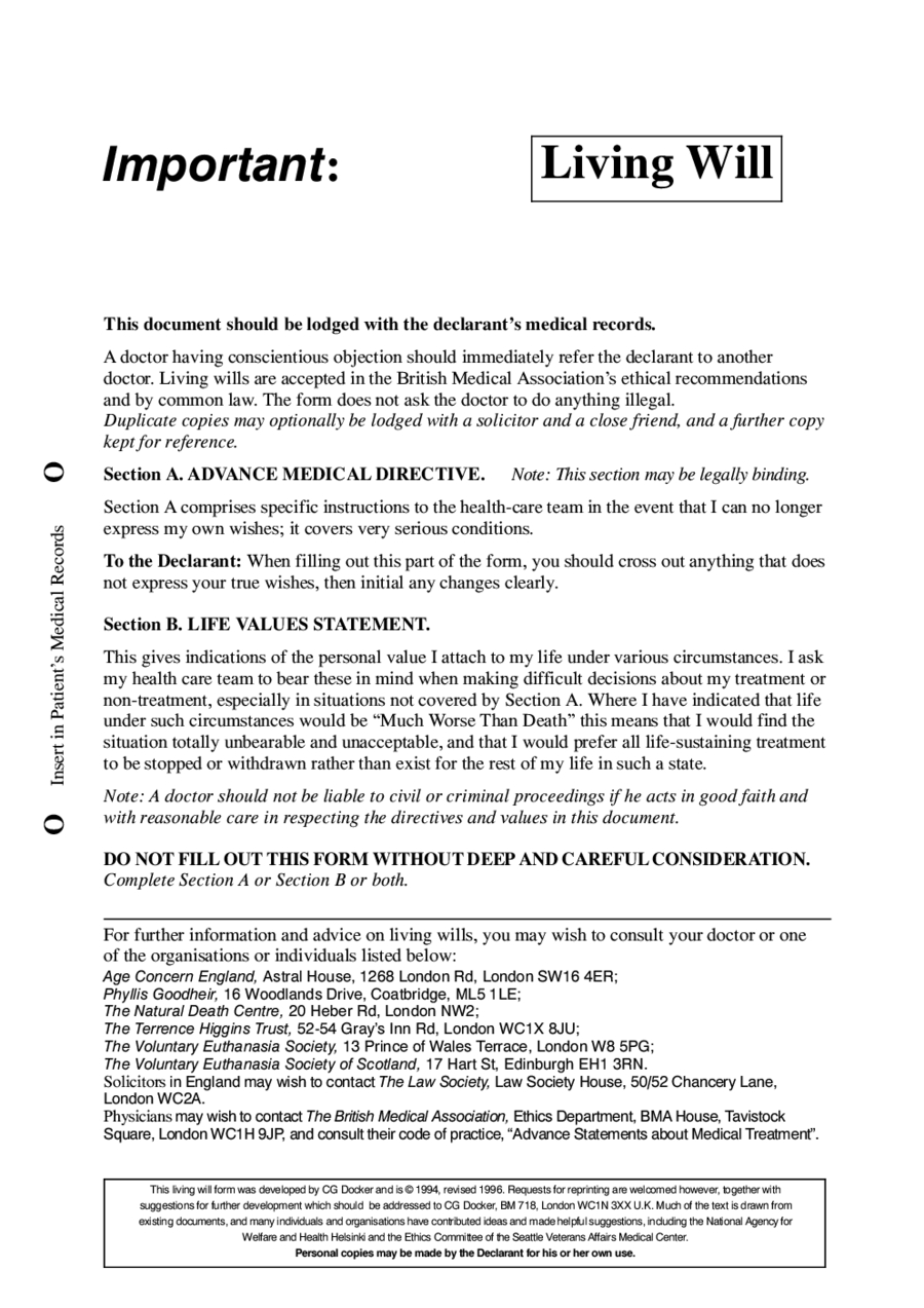 Free Living Will Forms - Edit, Fill, Sign Online | Handypdf - Free Printable Will Forms