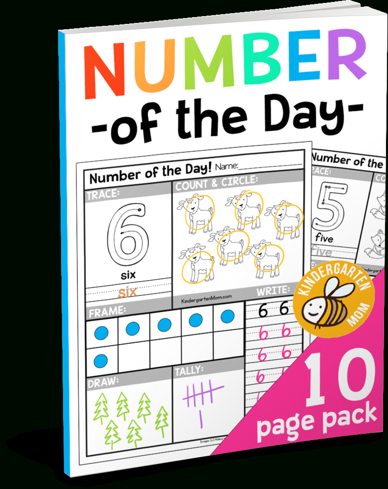 Free Math Game Pack For Kindergarten - Free Printable Number Of The Day Worksheets