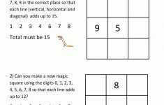 Free Math Puzzles Magic Square 2 | First Grade-Math | Pinterest – Free Printable Futoshiki Puzzles