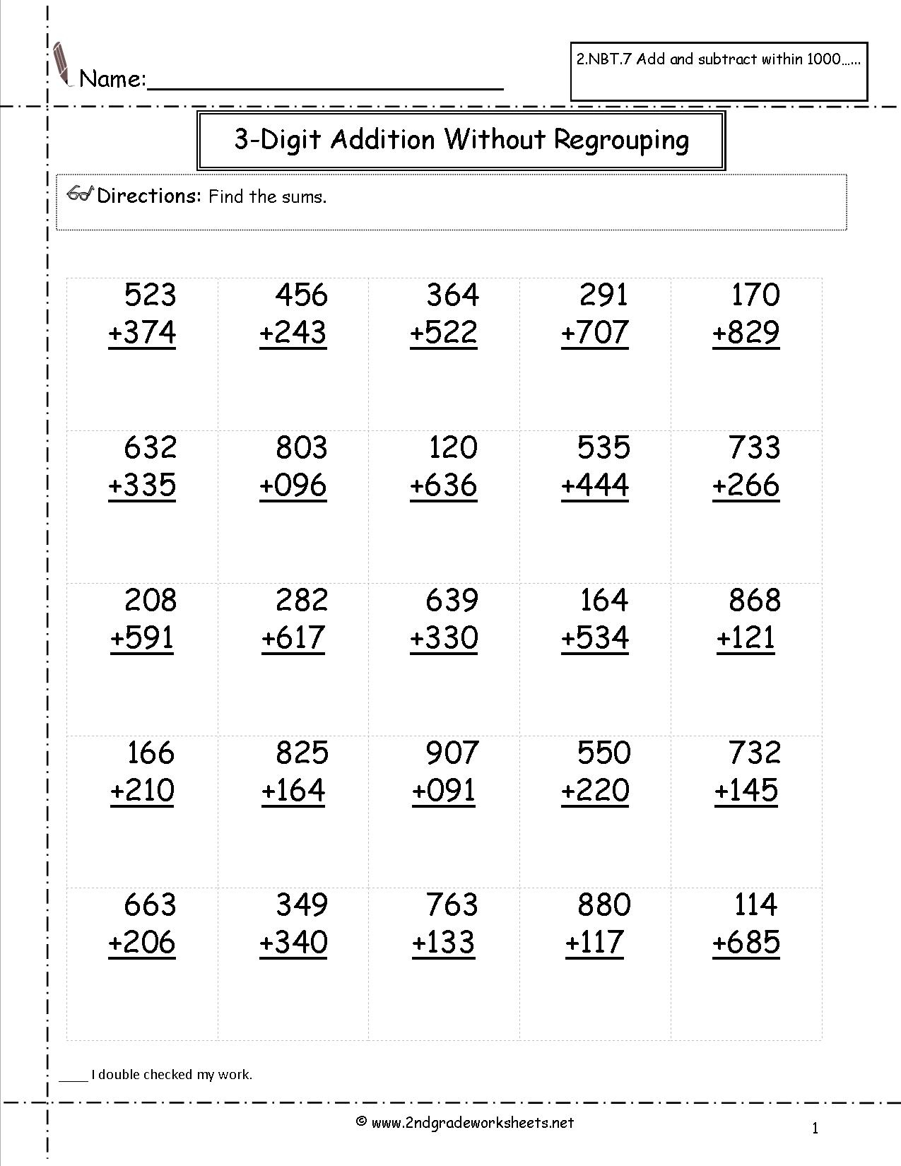 Free Math Worksheets And Printouts - Free Printable Activity Sheets For 2Nd Grade