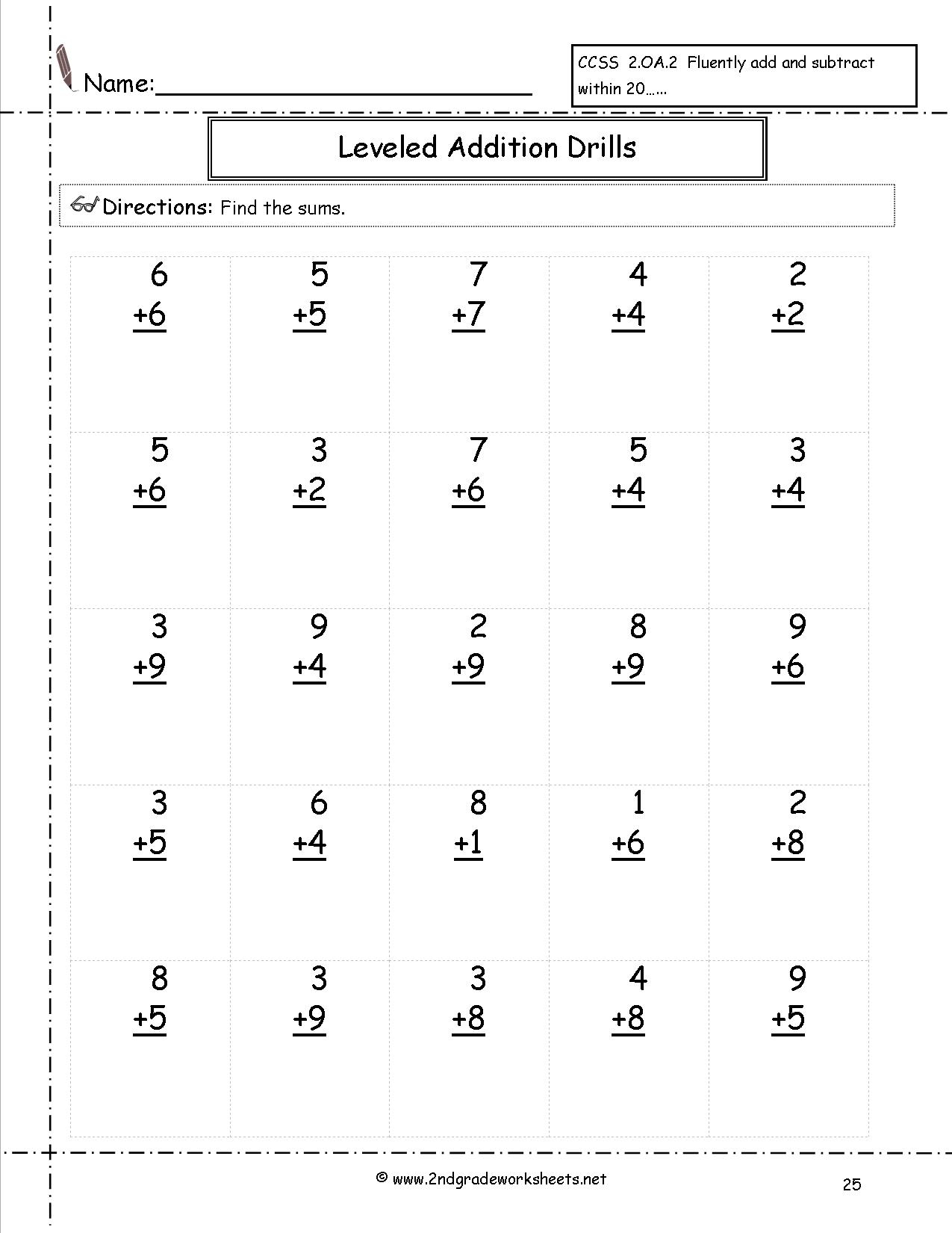 Free Math Worksheets And Printouts - Free Printable Math Worksheets Addition And Subtraction