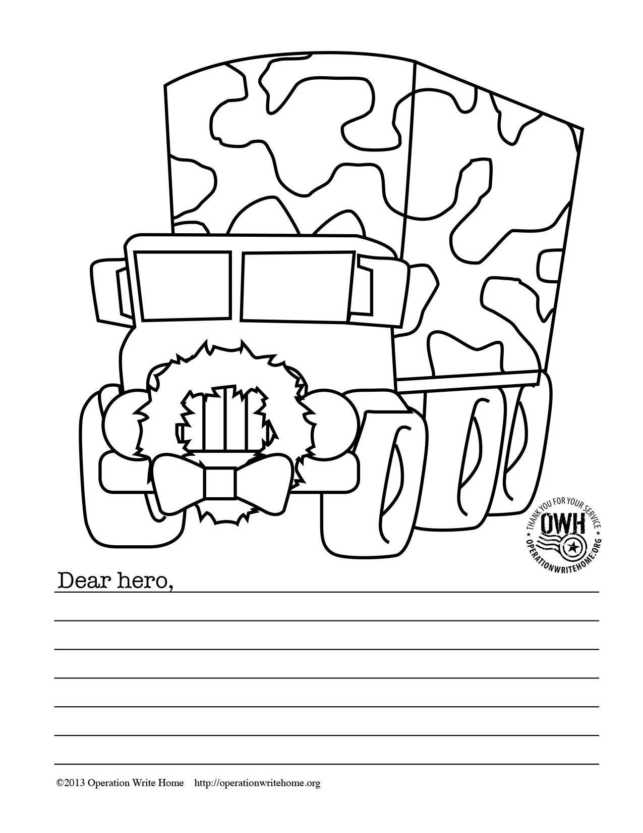 Free Military Coloring Pages For Christmas! | Operation Write Home - Free Printable Christmas Cards To Color
