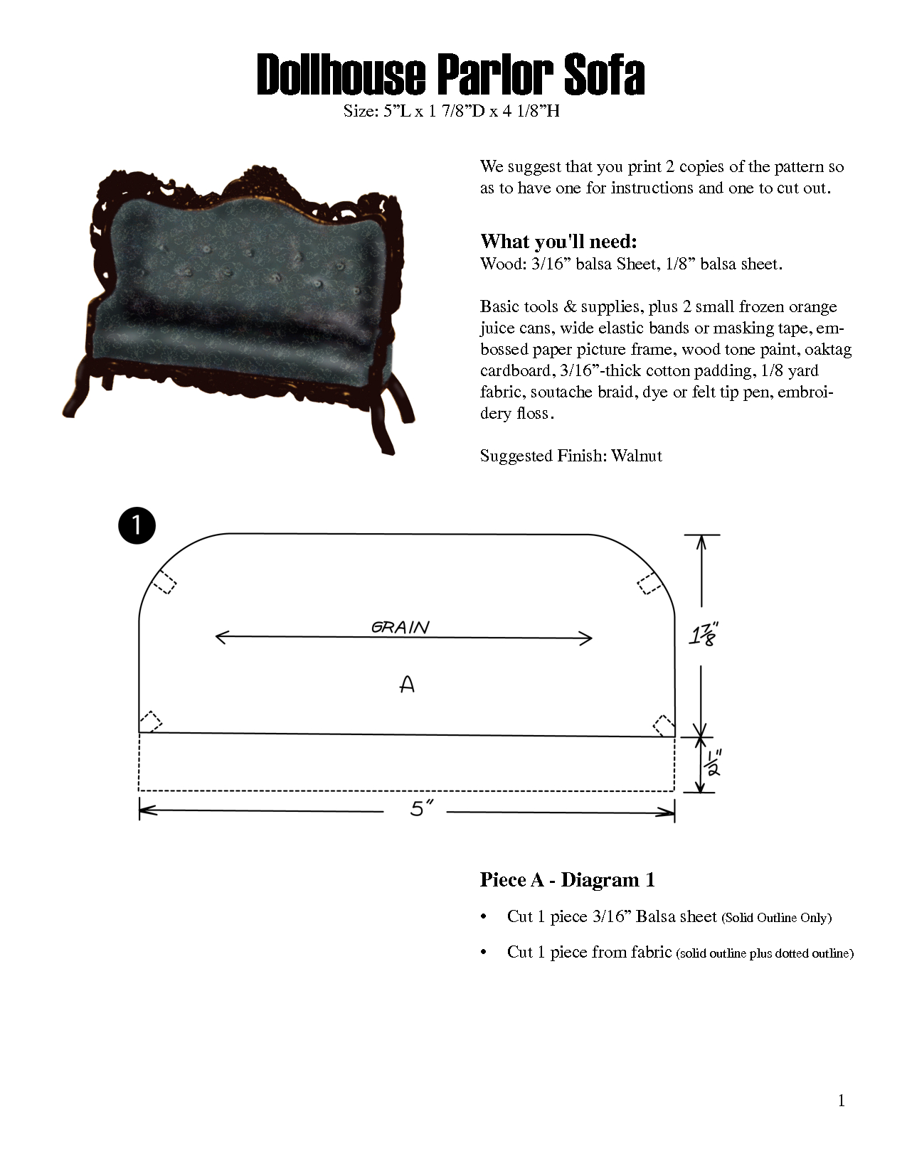 Free Miniature Furniture Patterns - Google Search | Miniatures - Free Printable Dollhouse Furniture Patterns