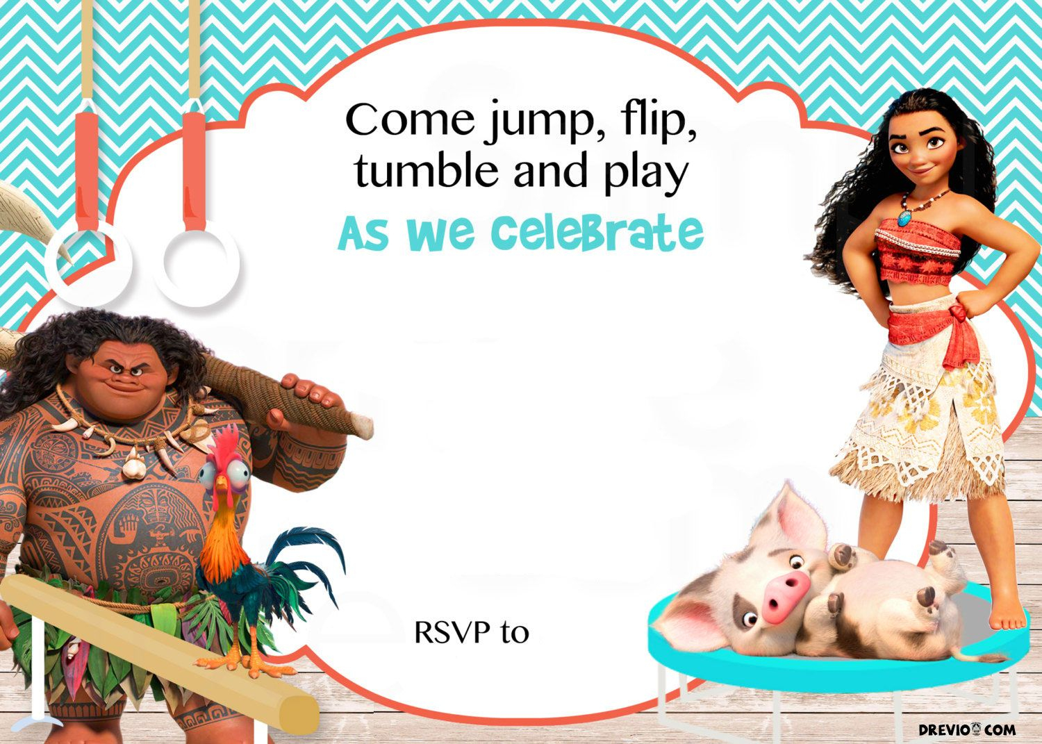 Free Moana Birthday Invitation Template | Birthday Invitation For - Free Printable Moana Birthday Invitations