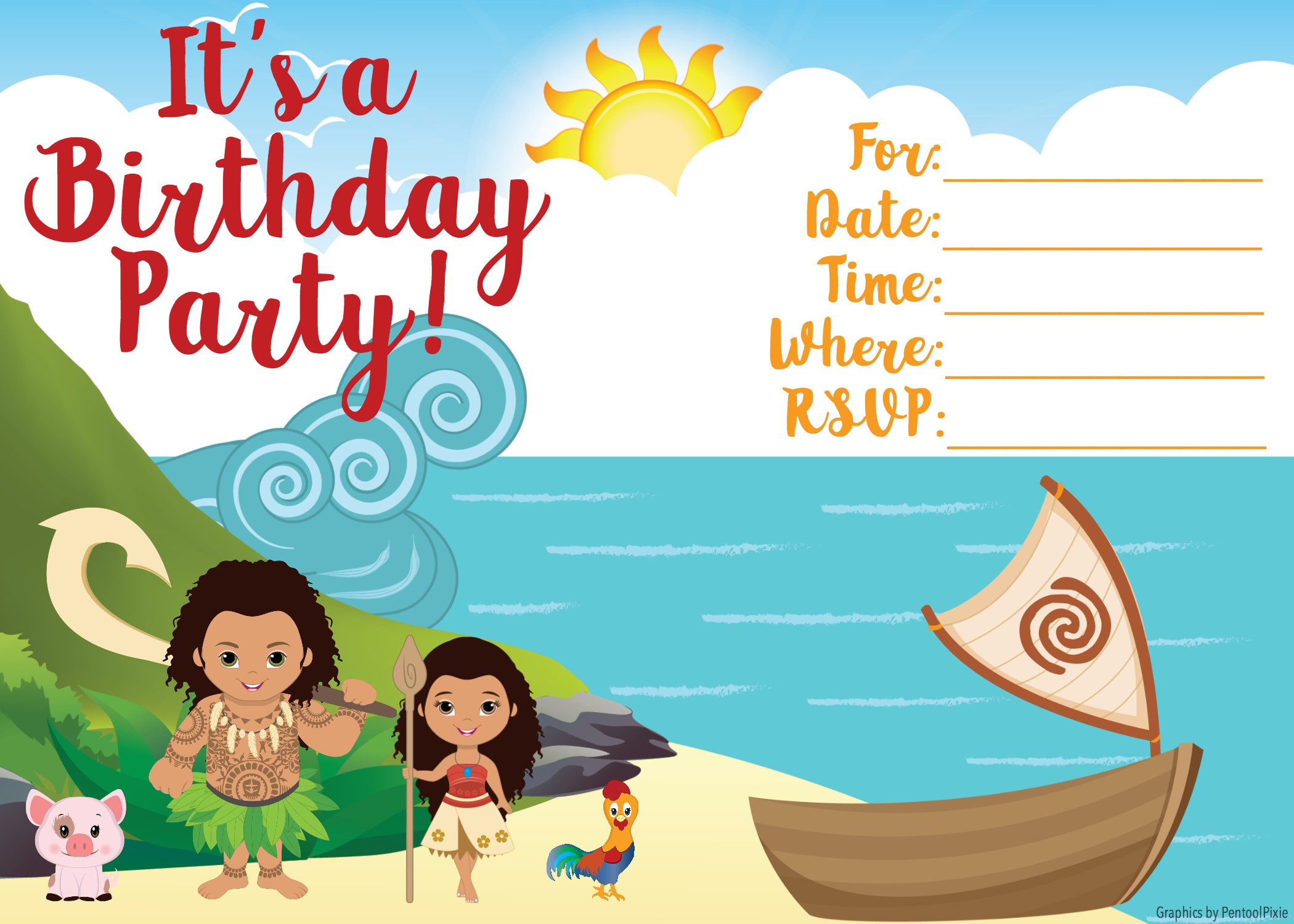 Free Moana Printable Invitations - Joomlaexploit - Free Moana Printable Invitations