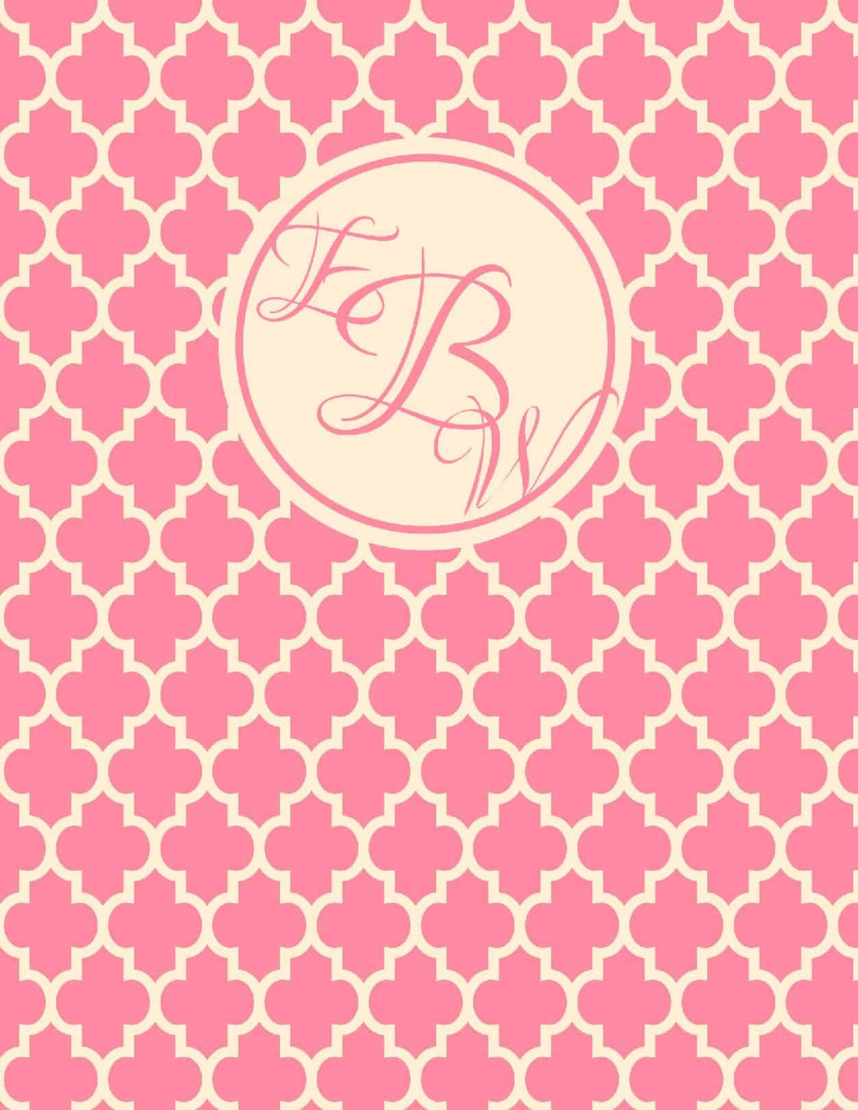 Free Monogram Binder Cover - Free Printable Monogram Binder Covers