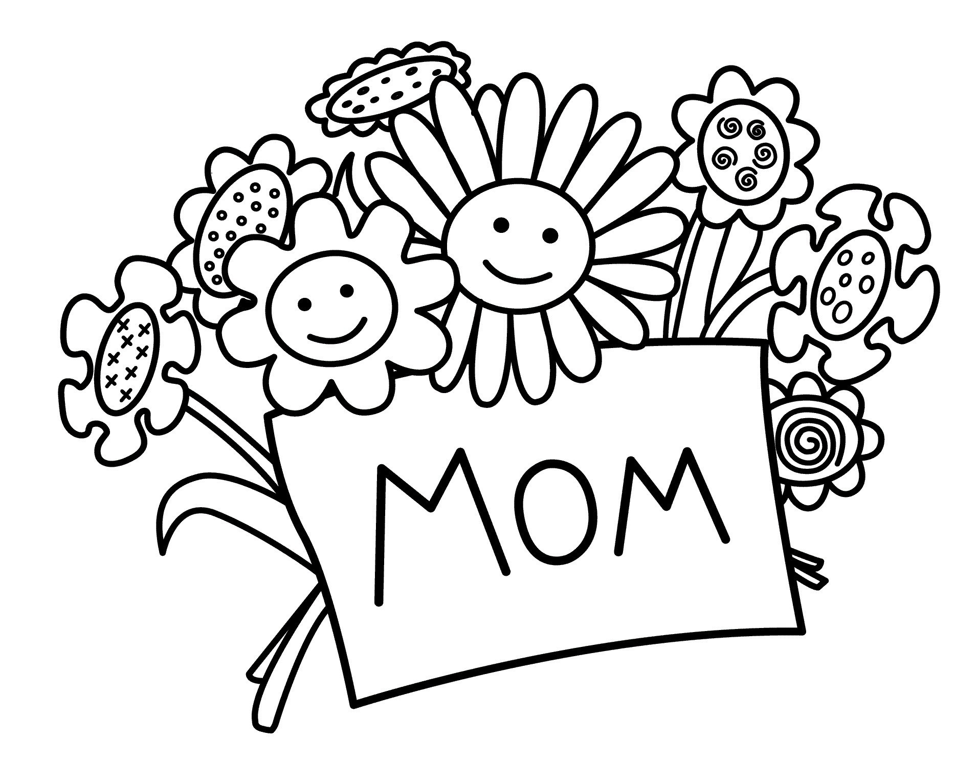 Free Mothers Day Coloring Pages - Nocrc - Free Printable Mothers Day Coloring Cards