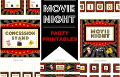Movie Night Birthday Invitations Free Printable