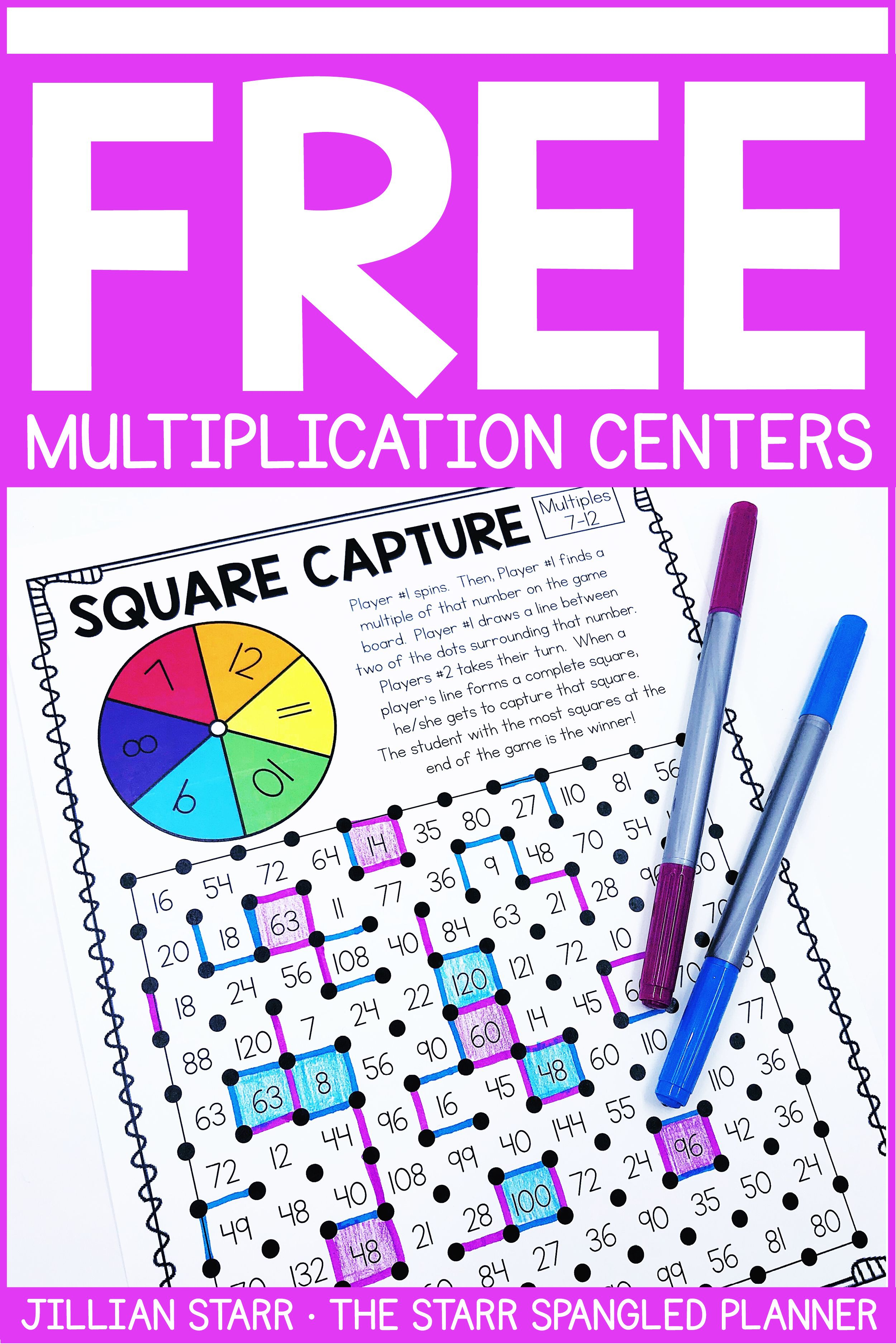 Free Multiplication Centers | Favorite Teaching Resources - Free Printable Math Centers
