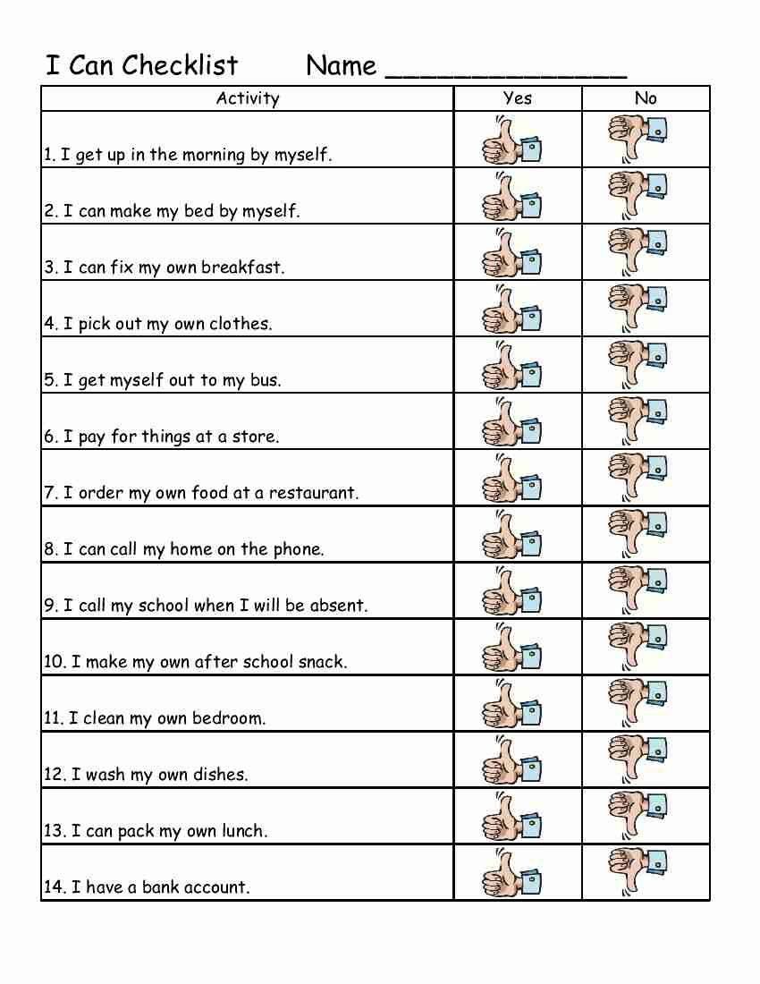 Free Personal Hygiene Worksheets |  Care Lesson Plans Lesson - Free Printable Life Skills Worksheets For Adults