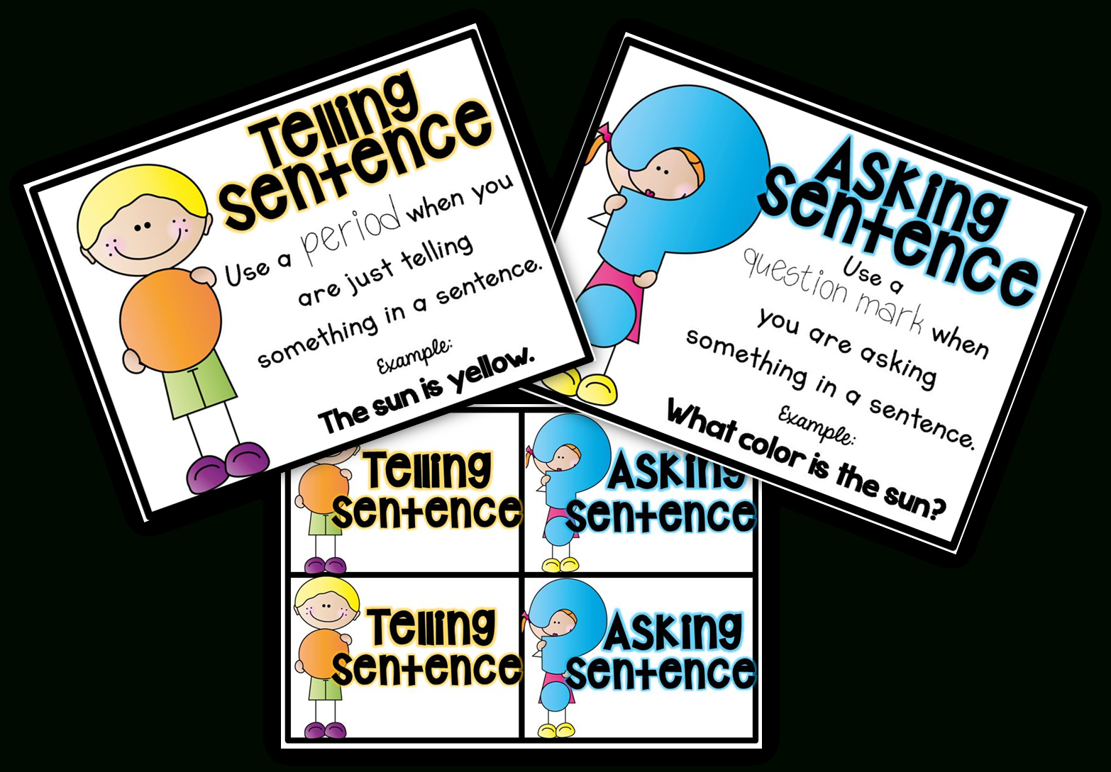 Free Posters And Sorting Cards For Telling And Asking Sentences - Punctuation Posters Printable Free