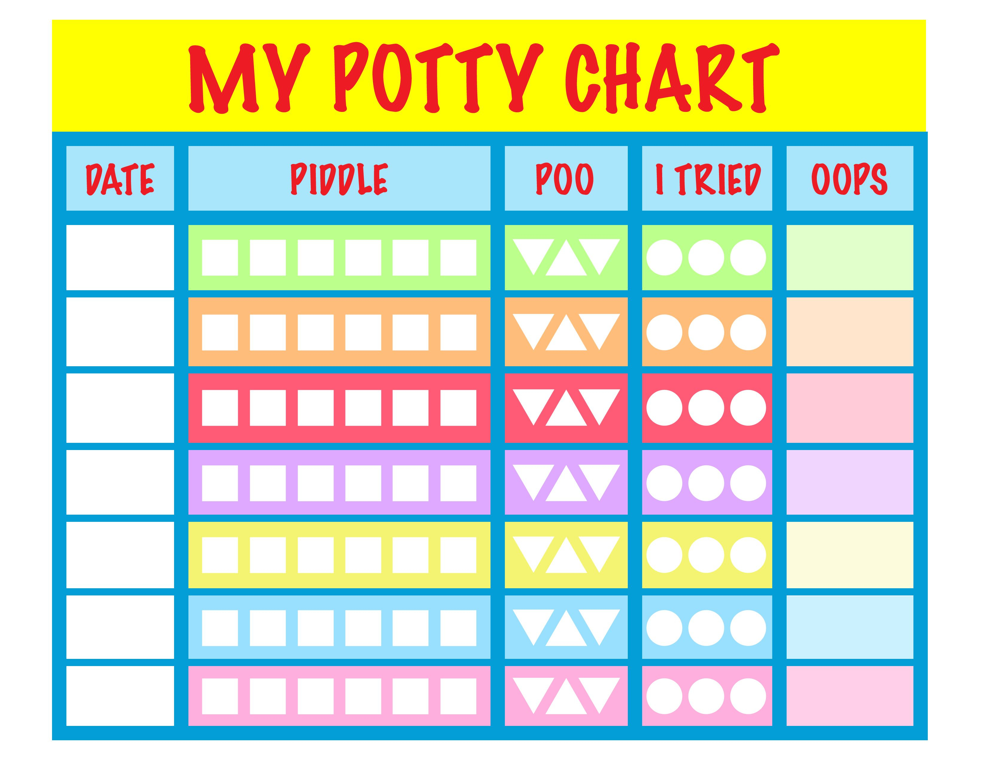 Free Potty Chart … | Baby | Pinte… - Free Printable Potty Charts