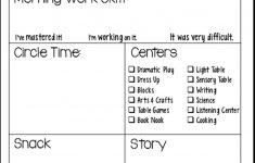 Preschool Assessment Forms Free Printable