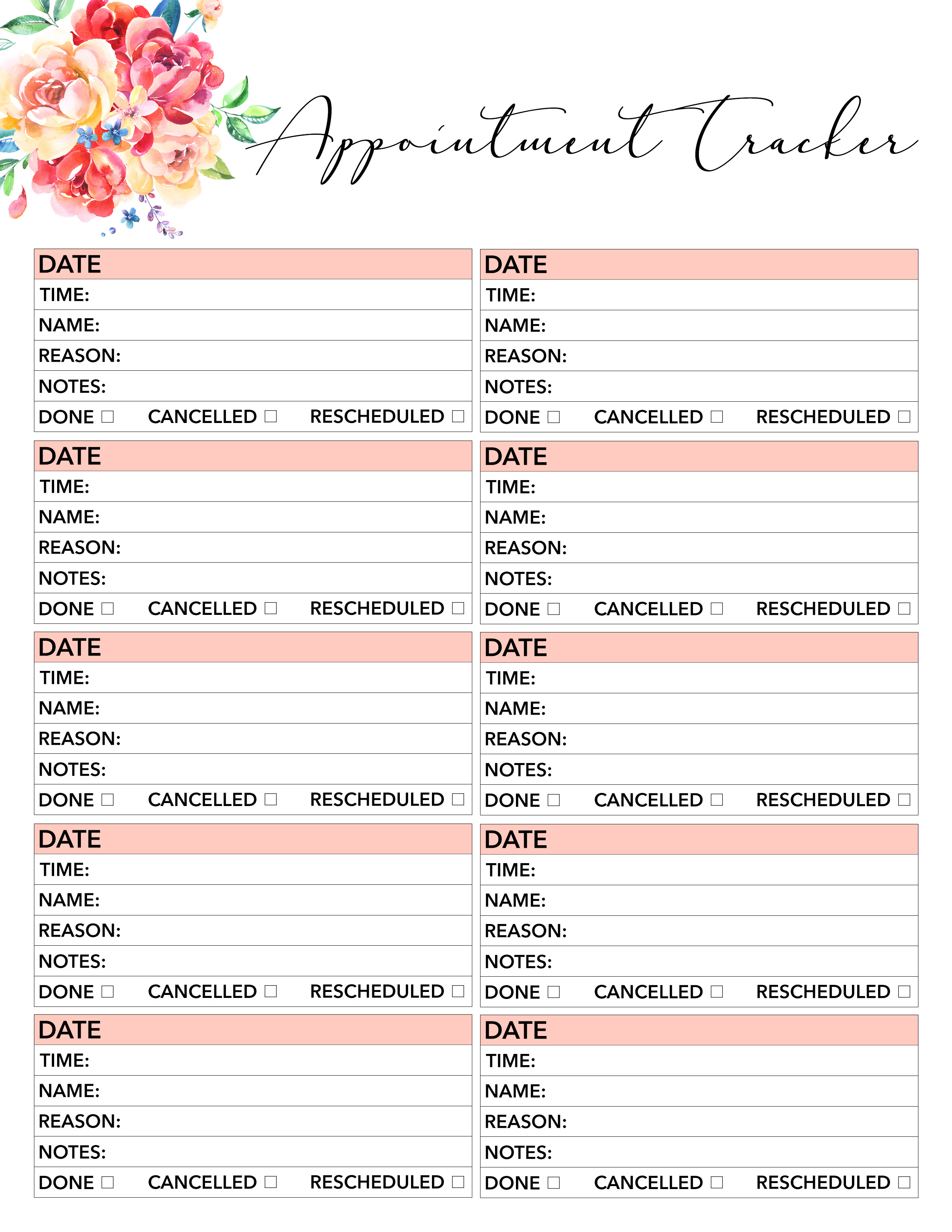 Free Printable 2019 Planner 50 Plus Printable Pages!!! - The Cottage - Free Printable Appointment Planner