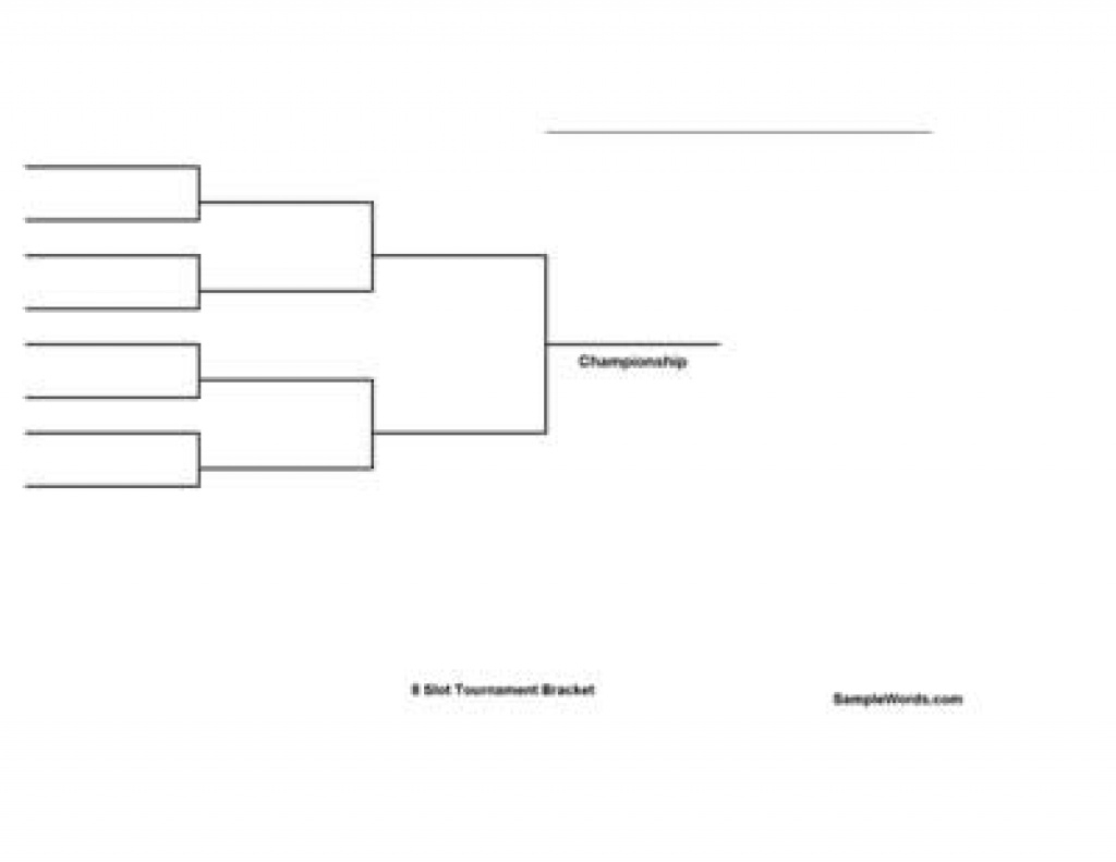 Free Printable 8 Team Single Elimination Tournament Bracket Within - Free Printable Brackets