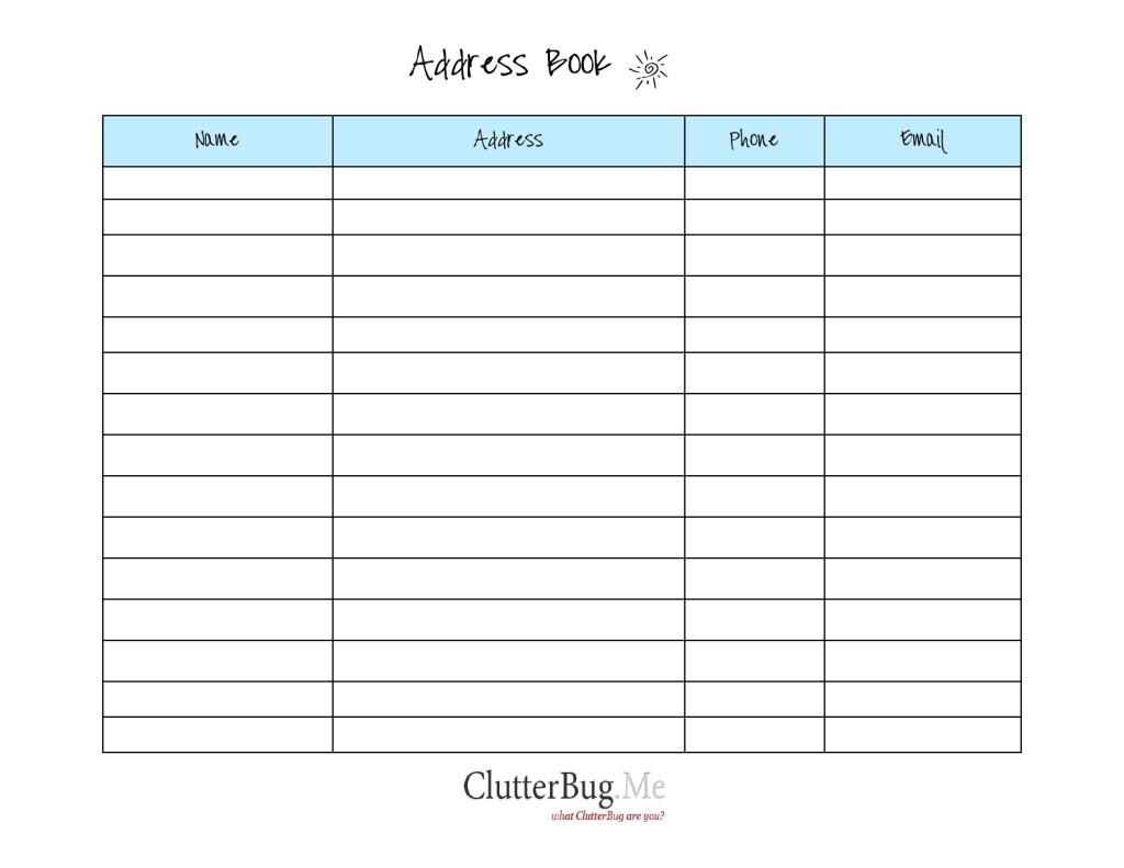 Free Printable Address Book Software With Pages Template Plus - Free Printable Address Book Pages