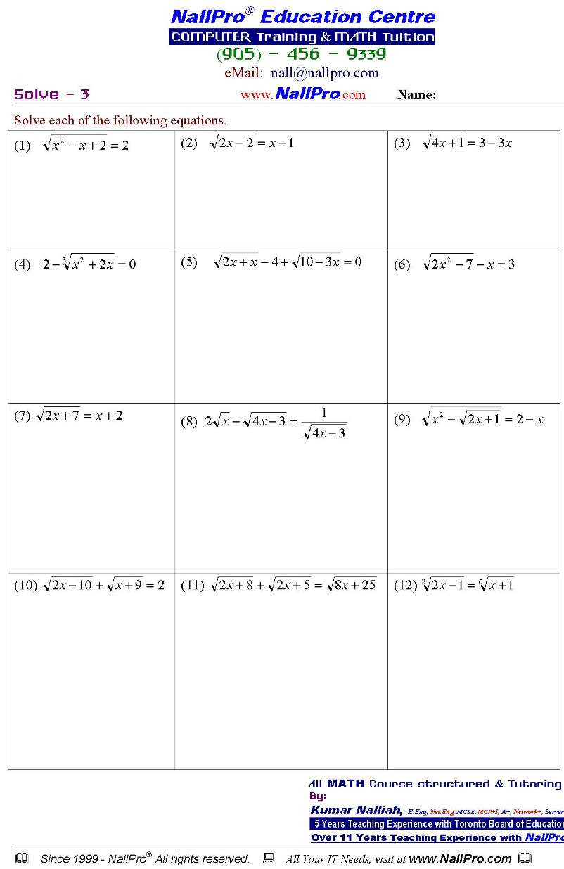 Free Printable Algebra Worksheets With Answers | Cialiswow - Free Printable Algebra Worksheets With Answers