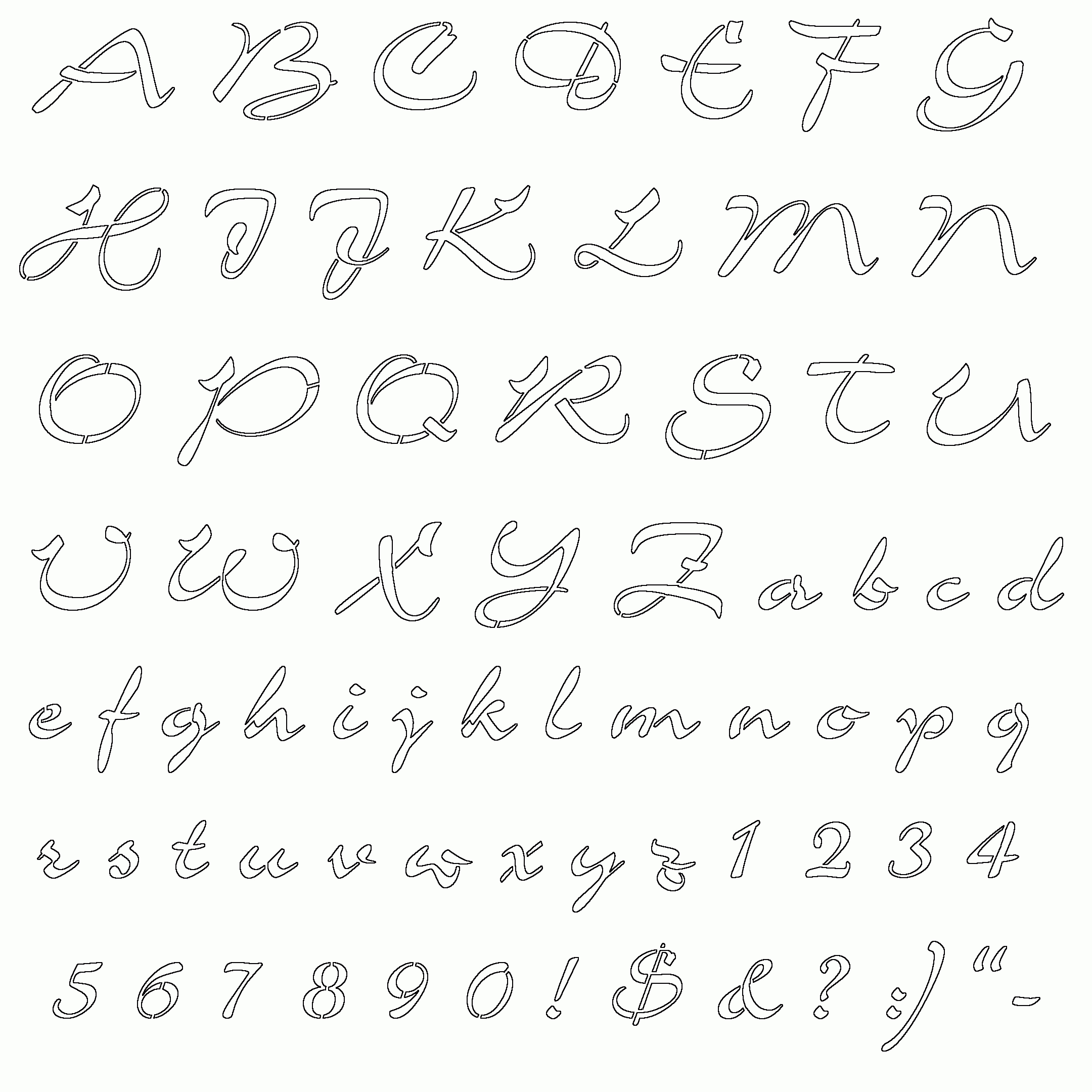 Free Printable Alphabet Stencils | View Image Design - View Stencil - Free Printable Fancy Number Stencils
