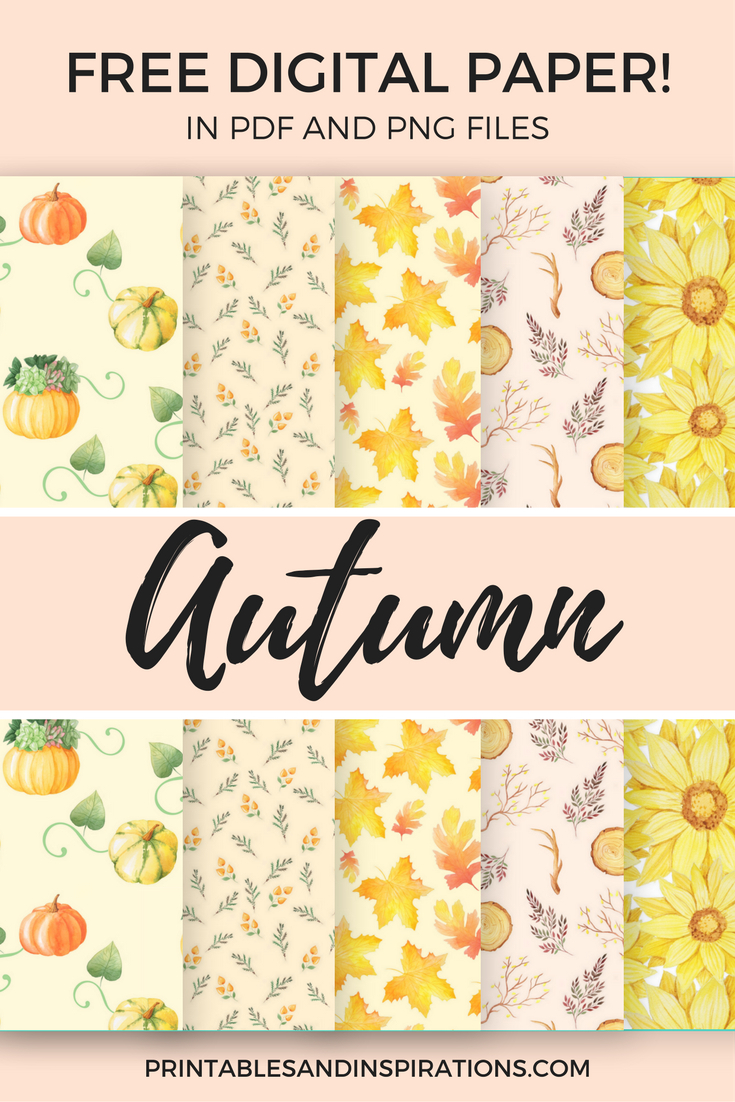 Free Printable Autumn Digital Paper (Seamless Pattern | Free - Free Printable Autumn Paper