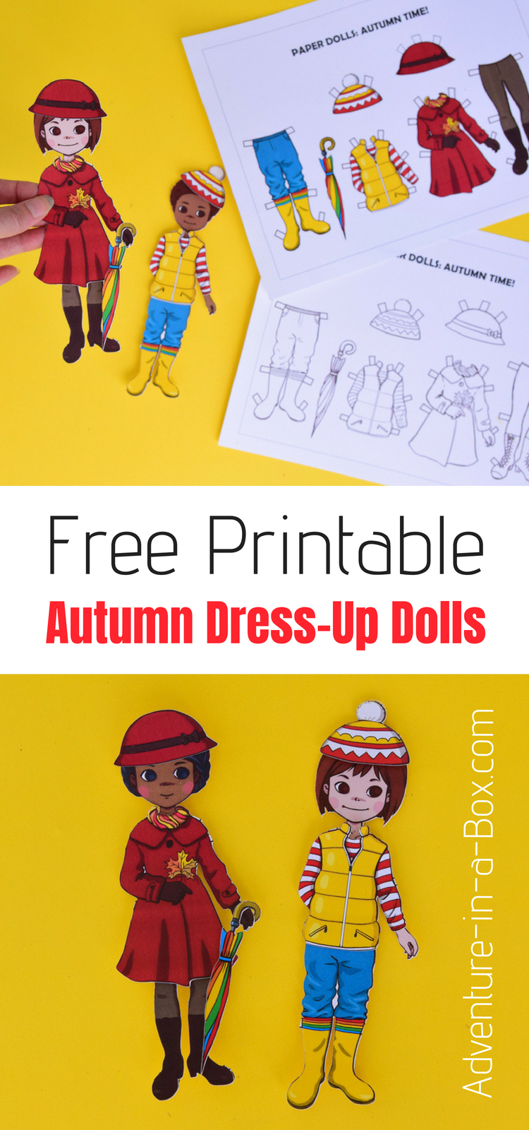 Free Printable Autumn Dress-Up Paper Doll | Adventure In A Box - Free Printable Dress Up Paper Dolls