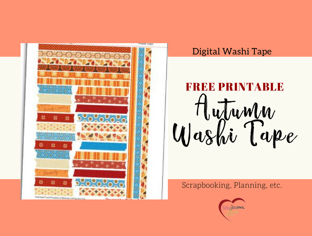 Free Printable Autumn Washi Tape – Bible Journal Love - Free Printable Washi Tape
