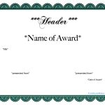 Free Printable Award Certificate | Templates At Allbusinesstemplates   Free Printable Certificate Templates