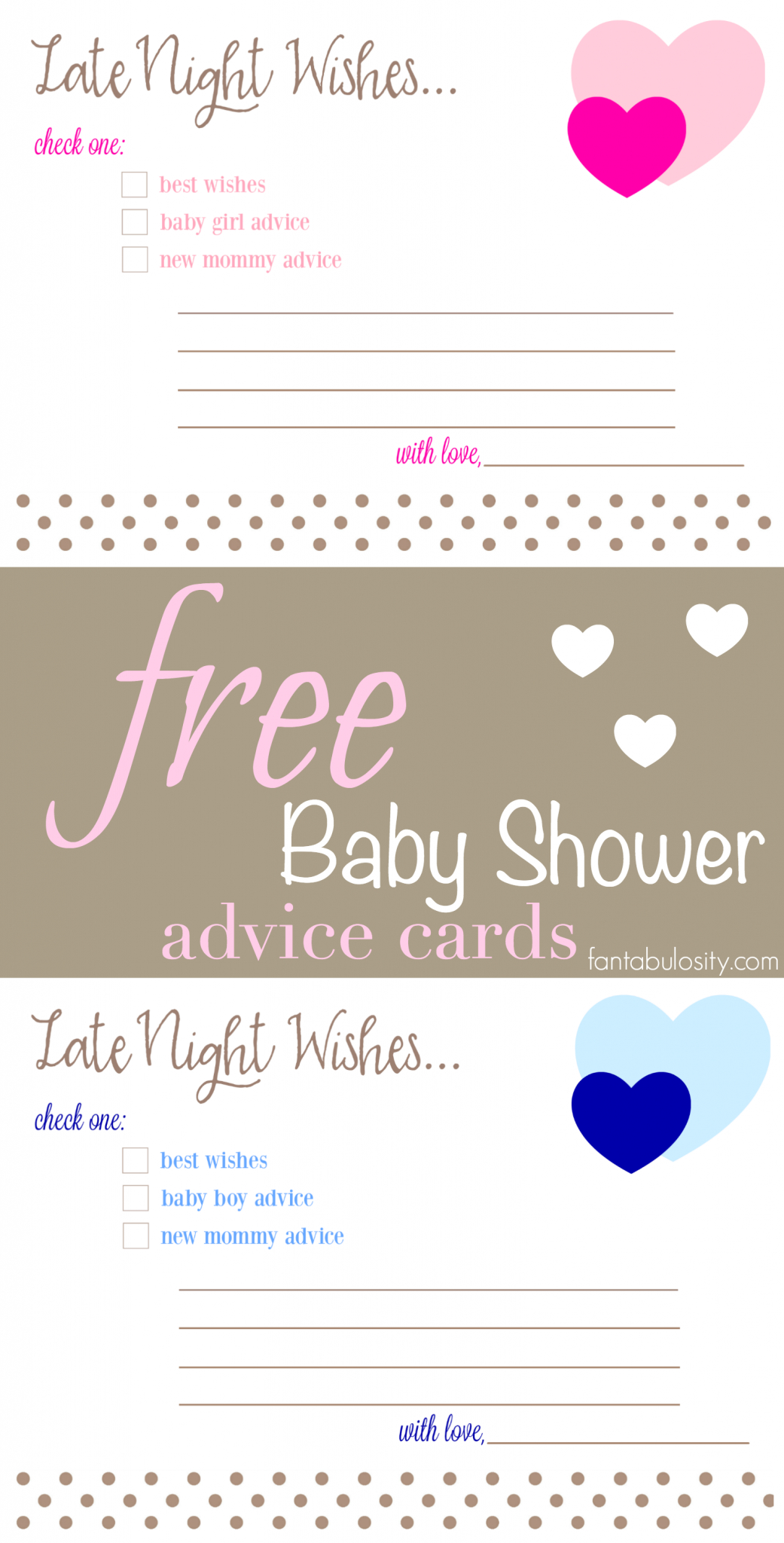 Free Printable Baby Shower Advice &amp;amp; Best Wishes Cards - Fantabulosity - Baby Prediction And Advice Cards Free Printable