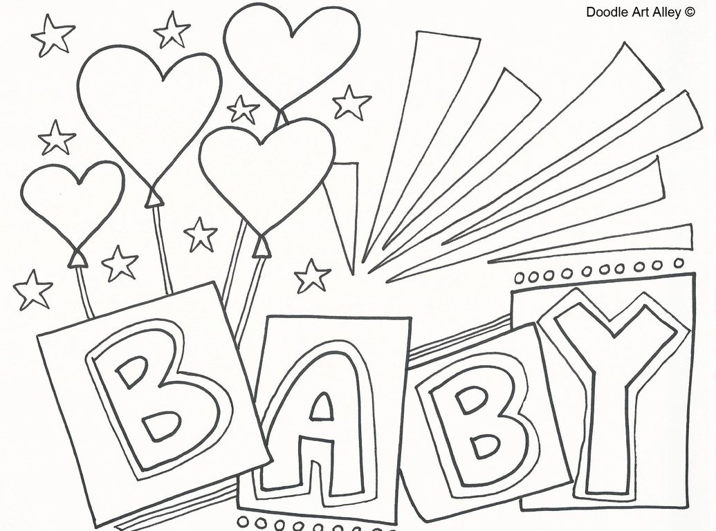 Free Printable Baby Shower Coloring Pages - Free Printable Baby Shower Coloring Pages
