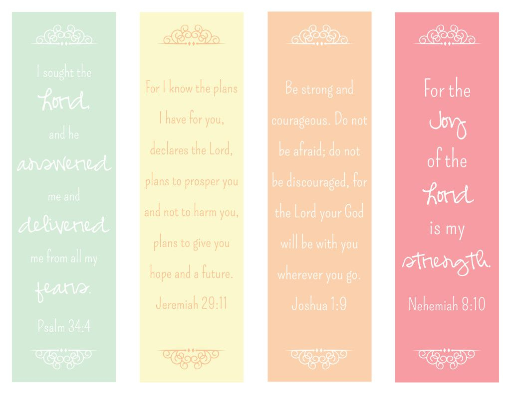 Free Printable Bible Verse Bookmarks | Esther, Nehemiah, Ezra - Free Printable Bookmarks With Bible Verses